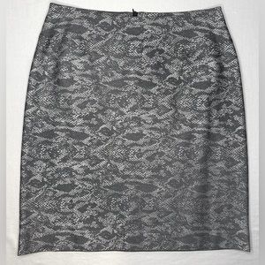 Anthropologie Isabel Snake Print Pencil Skirt, Size 8